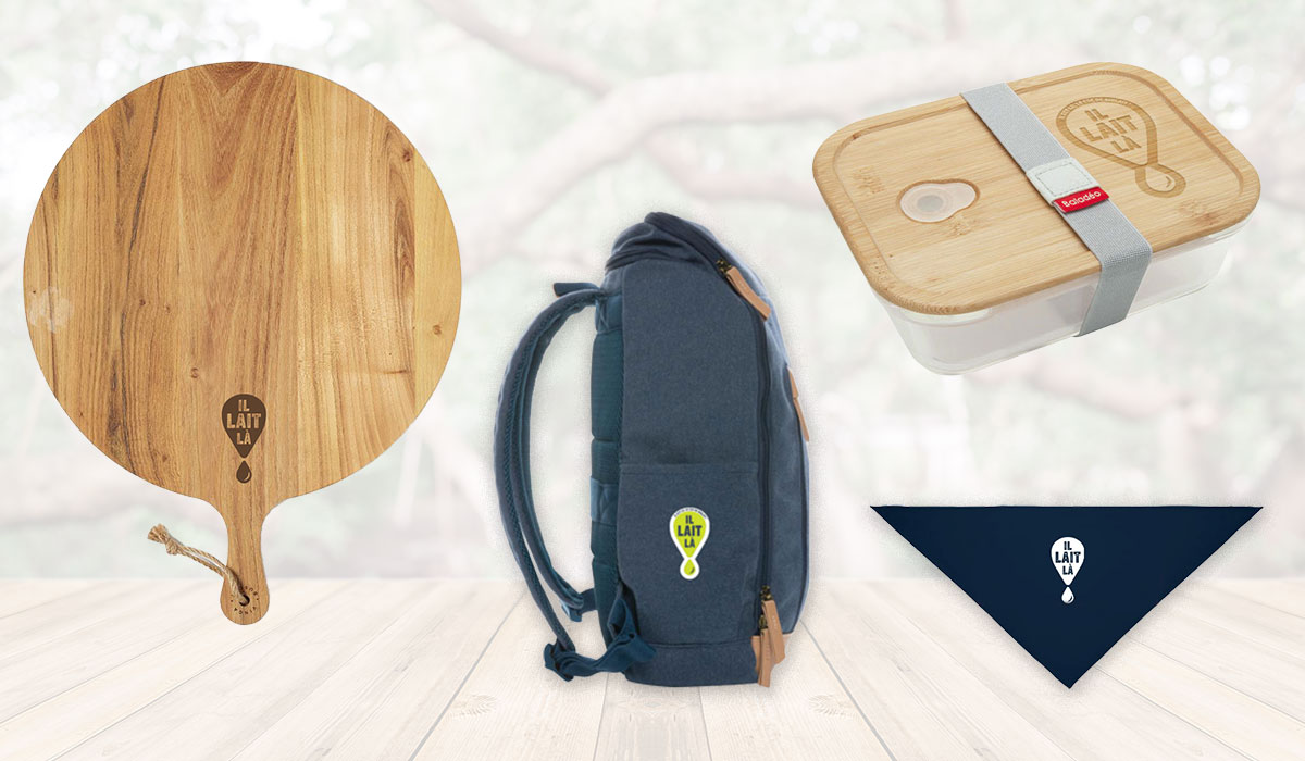 Sélection objets publicitaires pour Biolait