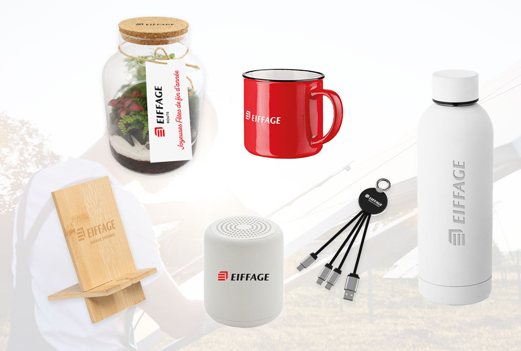 Sélection objets publicitaires pour Eiffage