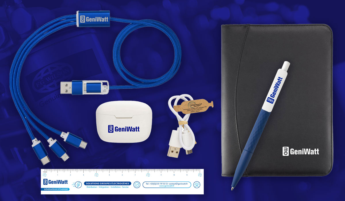 Sélection objets publicitaires pour Geniwatt