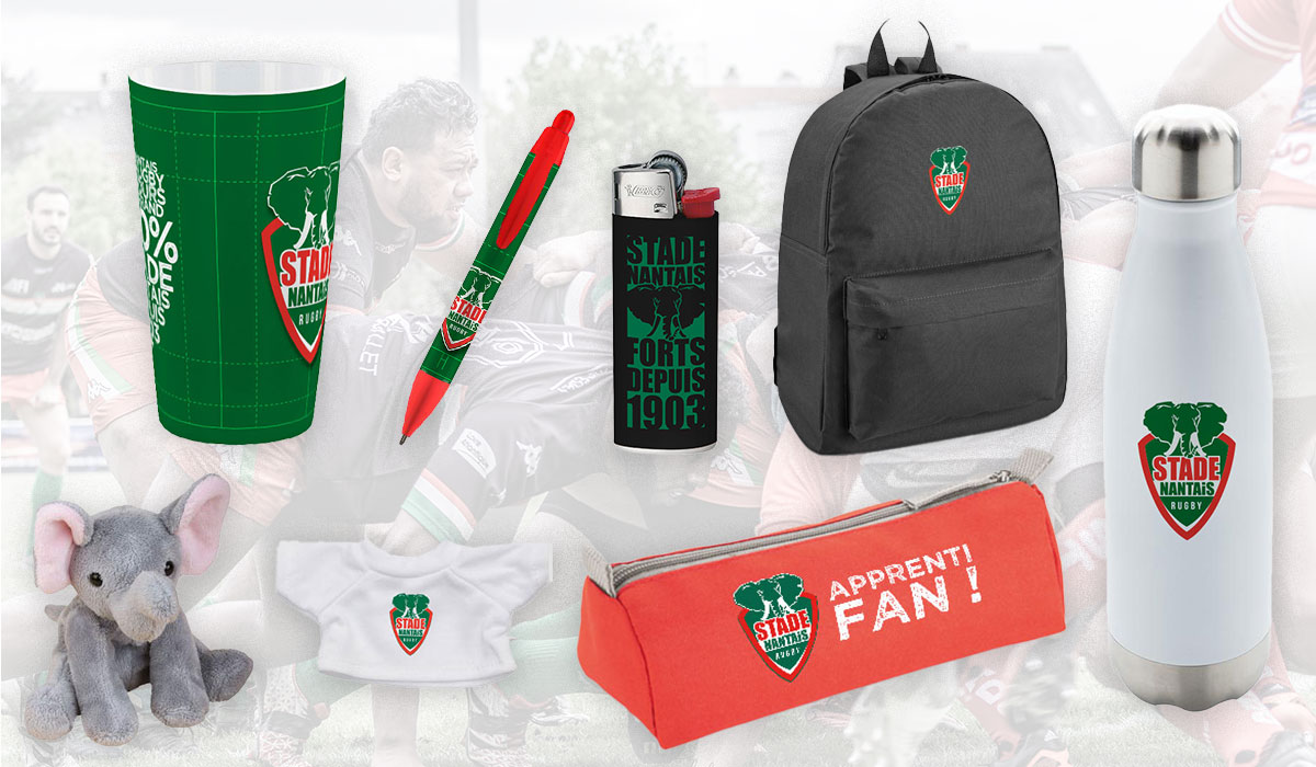 Sélection objets publicitaires pour Stade Nantais